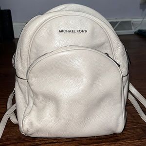 Michael lord nude leather bookbag